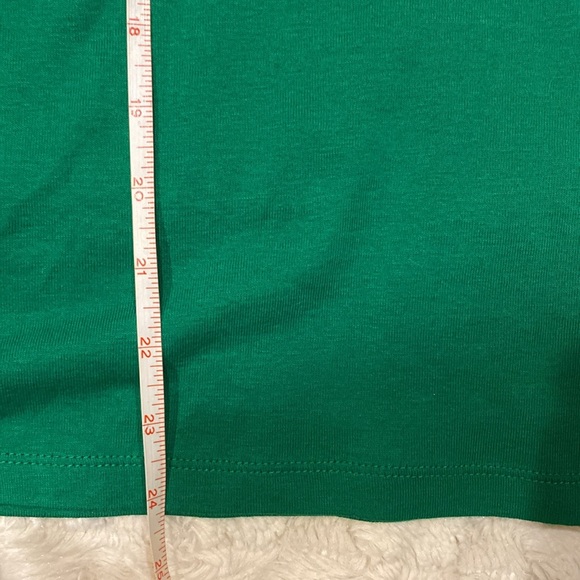 Lauren Ralph Lauren cotton green blouse with 3/4 sleeves, 1/4 button up size M - Picture 9 of 9